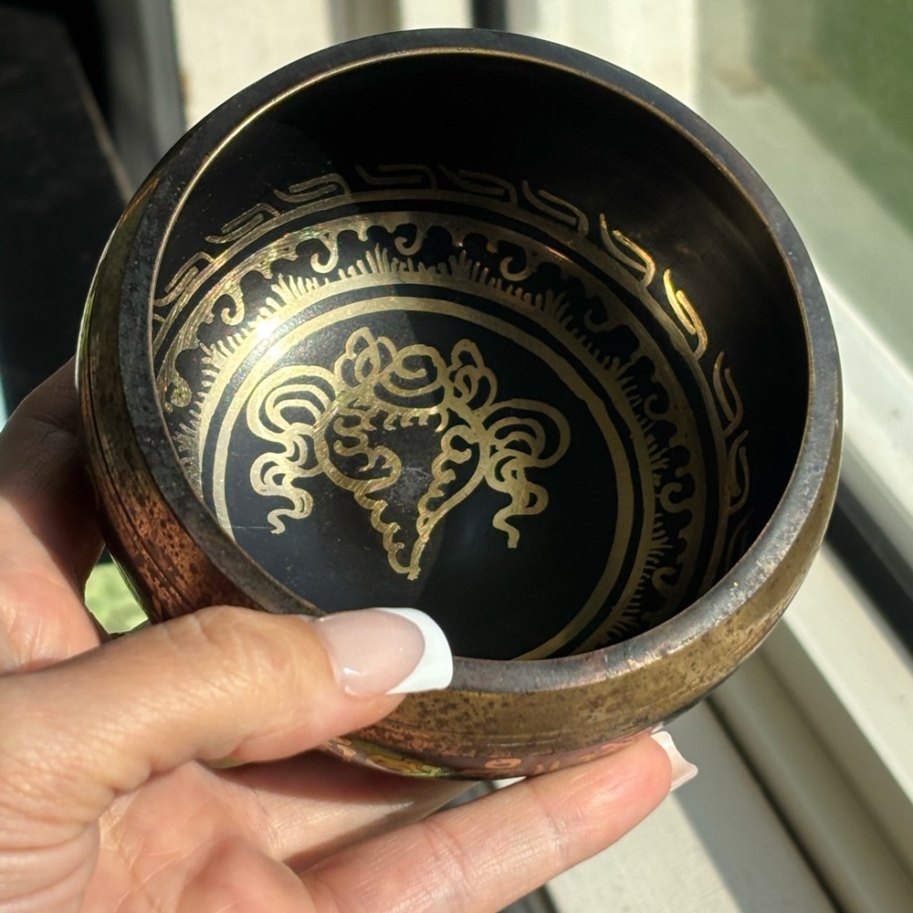 Tibetan singing bowl, often used for meditation and sound healing